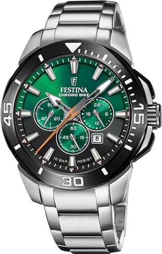 FESTINA  Montre de v&eacute;lo Chrono F20641/B Bicolore en Acier Inoxydable