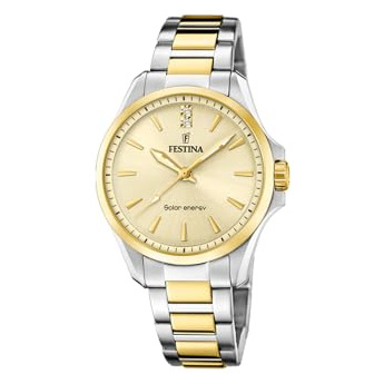 FESTINA  Solar Energy F20655/3 Champagne Acier Inoxydable Femme
