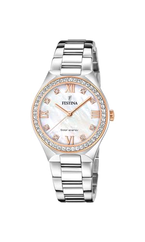 FESTINA  Solar Energy F20658/1 Cr&egrave;me Acier Inoxydable Femme