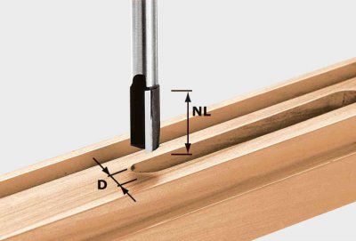 FESTOOL  - Fraise &agrave; rainurer avec queue de 8mm -hw S8 D5/12- 490954