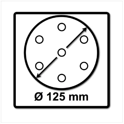 FESTOOL  Stf D125/8 Abrasifs &Oslash;125 Mm P120 Gr / 100 Pi&egrave;ces ( 497169 )