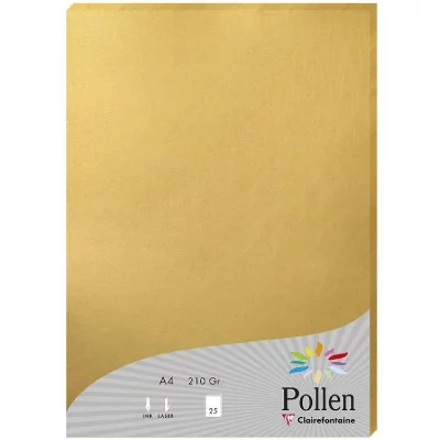 POLLEN Feuille 210 Grs A4 ( Lot De 25 )-Dor&eacute; Le Geant De La Fete