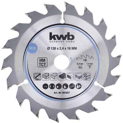 KWB Feuille de semis circulaire hm Milieu &oslash; 130x16 Z18