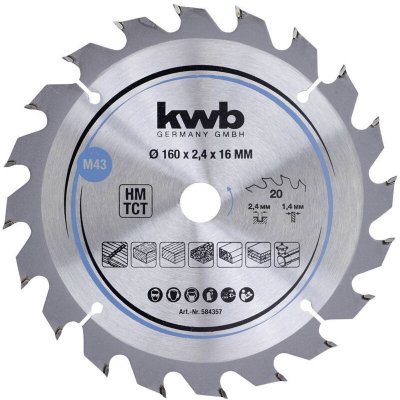 KWB Feuille de semis circulaire HM Milieu &Oslash; 160x16 Z20