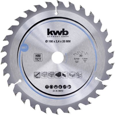 KWB Feuille de semis circulaire HM Milieu &Oslash; 190x20 Z30