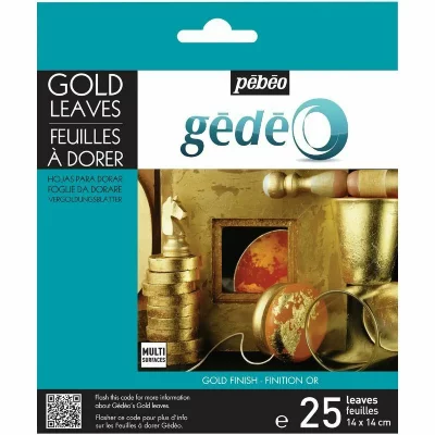 PEBEO Feuilles &agrave; dorer - Dor&eacute; - 25 pcs - P&eacute;b&eacute;o - couleur variant