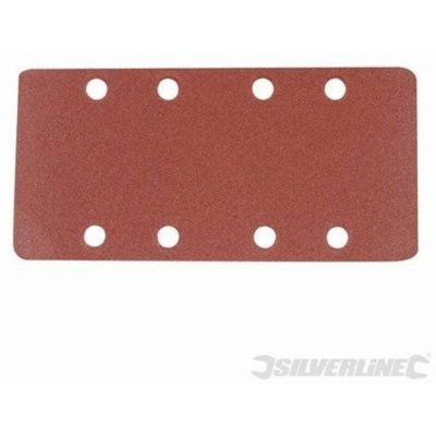 SILVERLINE Feuilles abrasives auto-agrippantes perfor&eacute;es 1/3, 10 pcs, Grain 120, 120