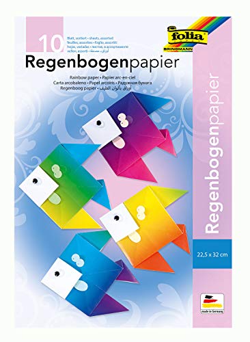 GENERIQUE Feuilles de papier arc-en-ciel - Pochette de 10