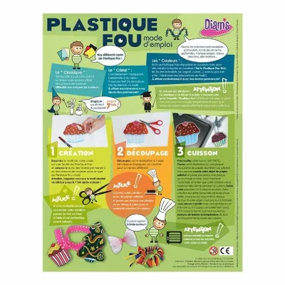 DIAM S Feuilles de plastique fou - Pochette de 30