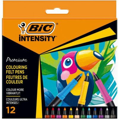 BIC Feutre De Coloriage Intensity Pointe Incurv&eacute;e Fine Assortis