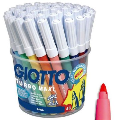 GIOTTO S Feutre de coloriage Turbo Maxi GIOTTO x 48 - Coffret &eacute;cole