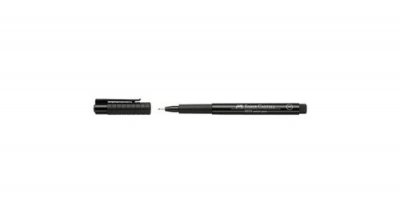 FABER-CASTELL Feutre encre de chine PITT artist pen Pointe Pinceau 0,1 mm Noir