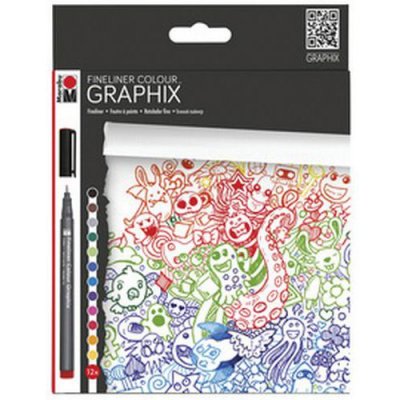 MANUTAN Feutre Fin Colour Graphix "doodle Supreme" Par 12
