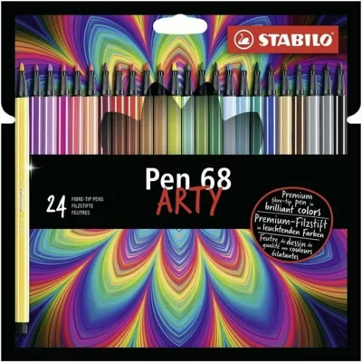 STABILO Feutre Pen 68 Arty Coloris Assortis  - Le Paquet De 24 Feutres
