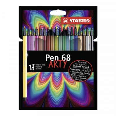 STABILO Feutre Pen 68 Arty Coloris Assortis X18  - Le Paquet De 18 Feutres