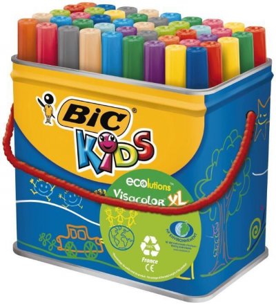 BIC Feutre visacolor xl assorti - maxi pot de 48