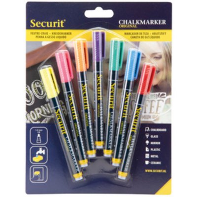 SECURIT Feutres craie metallic - 7 crayon - mine de 1-2mm - 