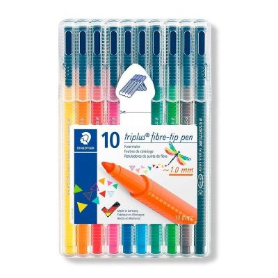 STAEDTLER Feutres de coloriage  Triplus - pochette de 10