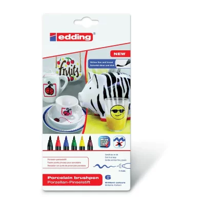 EDDING Feutres Porcelaine  4200 - Coloris standards - 6 feutres