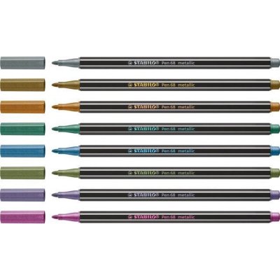 STABILO Feutres  Pen 68 Metallic - 8 pcs -  - couleur variant
