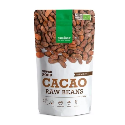 PURASANA Feves De Cacao Bio Superfood 200 g 