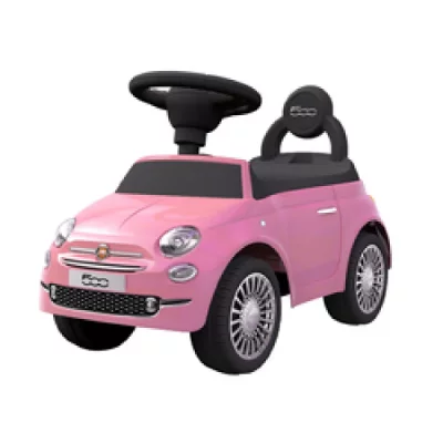 FERTI Fiat 500 trotteur avec klaxon - de 12 a 36 mois - couleur rose