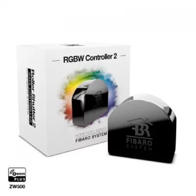 FIBARO  FGRGBWM-442 Micromodule pour RGBW Z-Wave +, Noir