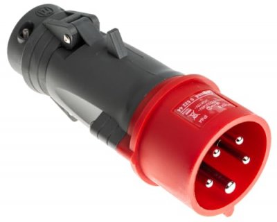 LEGRAND Fiche Droite Male 16 Amp&egrave;res 3P+N+T Ip44 Rouge -  Hypra 52244