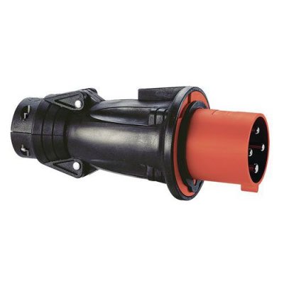 LEGRAND Fiche Droite Male 63 Amp&egrave;res 3P+T Ip44 Rouge -  Hypra 53853