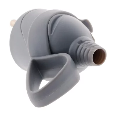 ZENITECH Fiche &eacute;lectrique m&acirc;le &agrave; anneau 2 p&ocirc;les + terre 16 A. gris