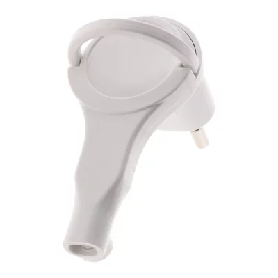 ZENITECH Fiche &eacute;lectrique m&acirc;le extra plate - 2 p&ocirc;les - 6A - blanc