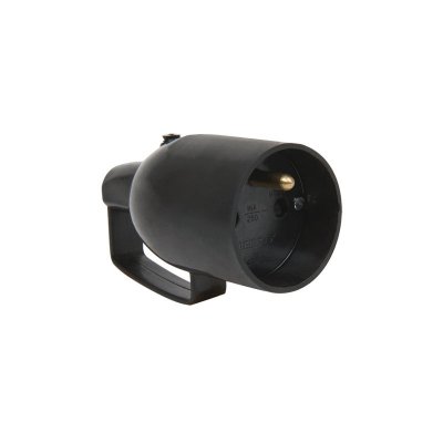 DEBFLEX Fiche femelle avec anneau 2P+T 16A droite a coiffe noir - Noir