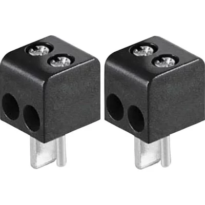 BKL ELECTRONIC Fiche haut-parleur m&acirc;le, droit  0205018 Nombre de p&ocirc;les: 2 noir 2 pc(s)