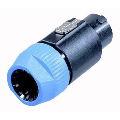 NEUTRIK Fiche haut-parleur m&acirc;le, droit  NL8FC Nombre de p&ocirc;les (num): 8 noir, bleu