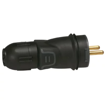 LEGRAND Fiche Male 16A 2P+T Ip55 En Caoutchouc Avec Bornes Auto