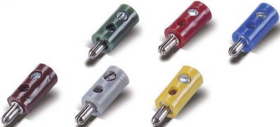 INCONNU Fiche m&acirc;le 2.6 mm avec trou transversal 08896 bleu 10 pc(s)