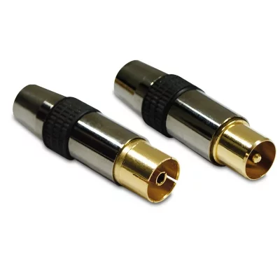 METRONIC Fiche TV premium (lot de 2) dor&eacute;e blind&eacute;e 9,52 mm m&acirc;le/fem. - Gris