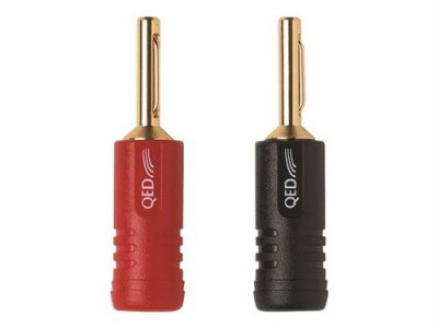 QED Fiches bananes  Banane Screwloc 1885 (lot de 10 : 5 rouges / 5 noires) 