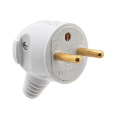DEBFLEX Fiches m&acirc;les 2p+t 16 a fiche m&acirc;le 10/16 a blanc 1 pi&egrave;ce(s) - 