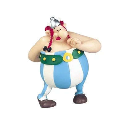 PLASTOY fig. obelix amoureux avec bouquet de fleur 