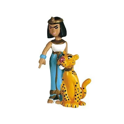 PLASTOY Figurine Ast&eacute;rix et Ob&eacute;lix : Cl&eacute;op&acirc;tre et sa panth&egrave;re