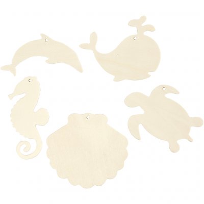 CREOTIME Figurine CC Hobby Cr&eacute;atures marines &agrave; suspendre, Hippocampe, tortue, d