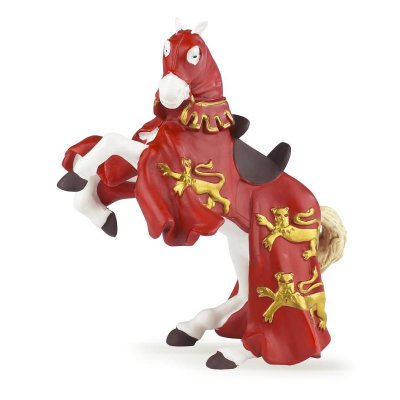 PAPO Figurine cheval du roi richard rouge (sans chevalier)