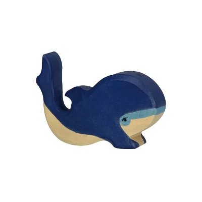 HOLZTIGER Figurine en bois Baleine b&eacute;b&eacute;  