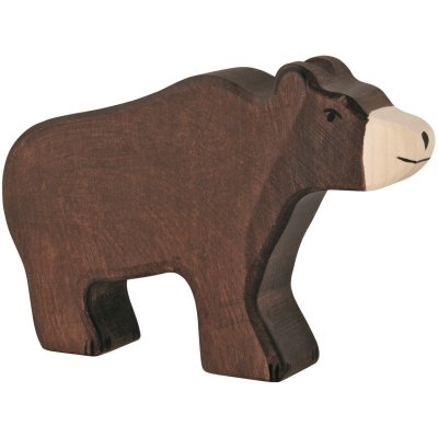HOLZTIGER Figurine En Bois, Ours Brun, Collection Safari
