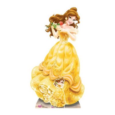 GENERIQUE Figurine en carton taille r&eacute;elle Disney Princesse Belle H 160 CM