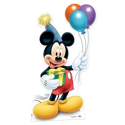DISNEY Figurine en carton taille r&eacute;elle Mickey Anniversaire  H 115 CM