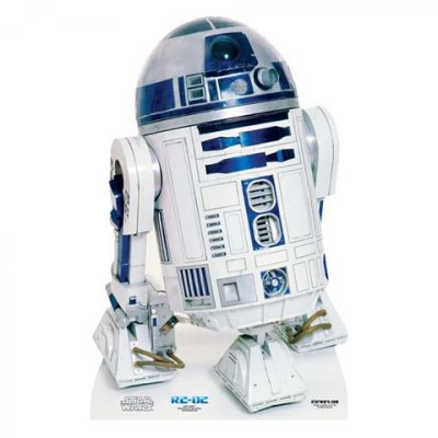 GENERIQUE Figurine en carton taille r&eacute;elle R2D2 Star Wars H 96 CM