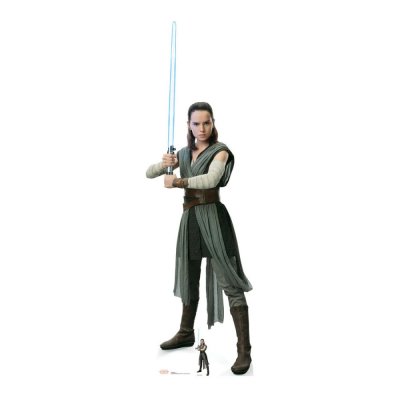STAR CUTOUTS Figurine en carton taille r&eacute;elle Rey Sabrelaser Star Wars H 222 CM