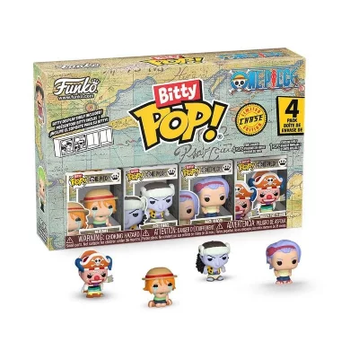 FUNKO Figurine  Bitty Pop 4 pk One Piece 12 pi&egrave;ces in PDQ Mod&egrave;le al&eacute;atoire 